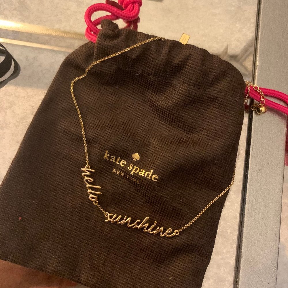 Hello Sunshine! Kate Spade Gold Necklace